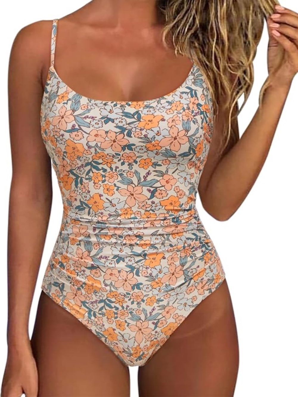 Women's One Piece Tummy Control Swimsuit Crisscross Backless Bathing Suit